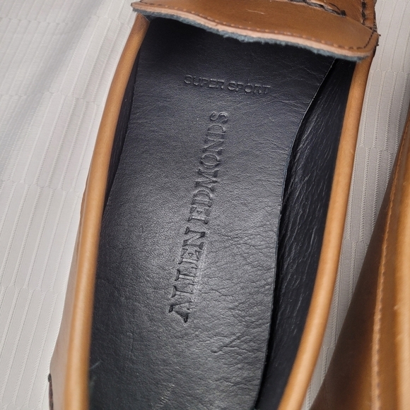 NWOT Allen Edmonds Super Sport Brown Leather Loafers sz 8.5